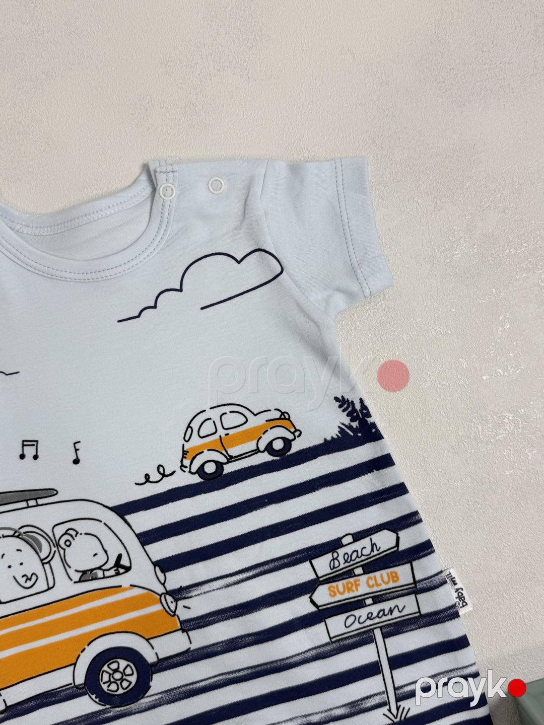 Oğlanlar üçün şortlu kombinezon, mavi, pambıq, ölçü 6-9 ay — Mallar, Bakı (3)