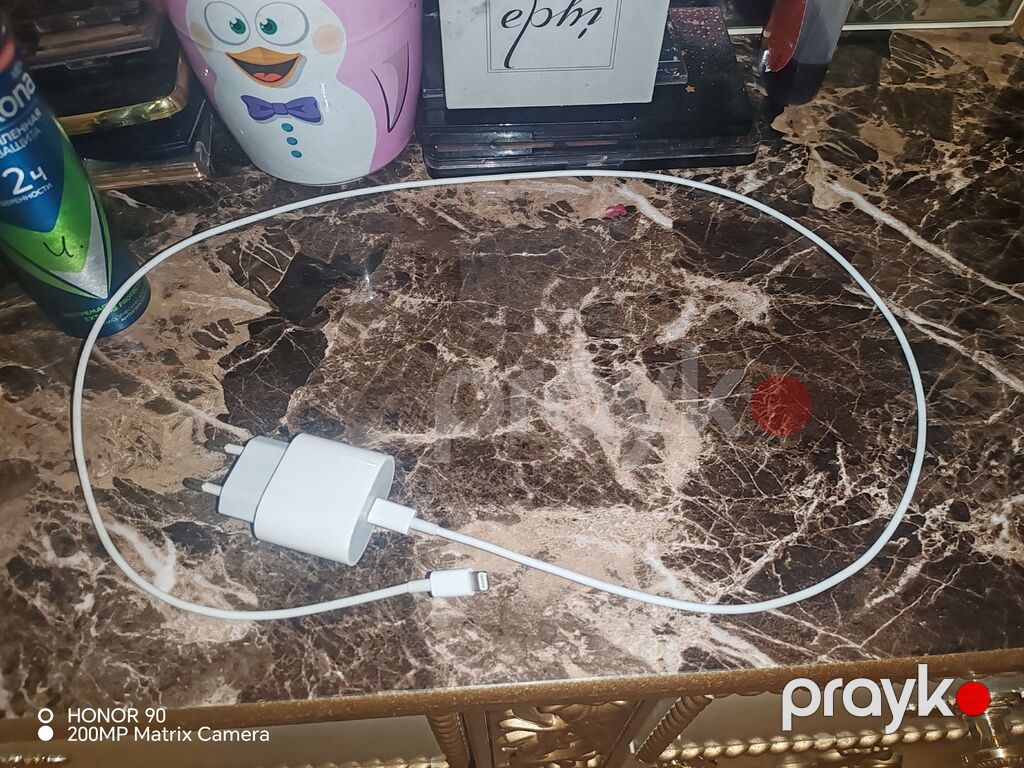 Məhsul: Divar şarj adapteri + Lightning kabel və adapteri tam — Şarj cihazları, Gəncə (2)