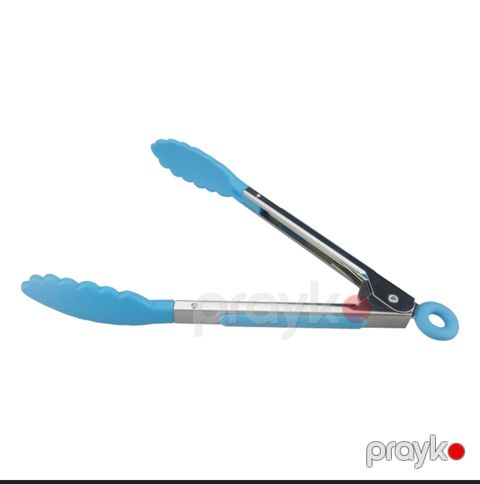Mətbəx maşası HMSD_K389M, 30 sm, paslanmayan polad/silikon, gümüşü/mavi — Bakı