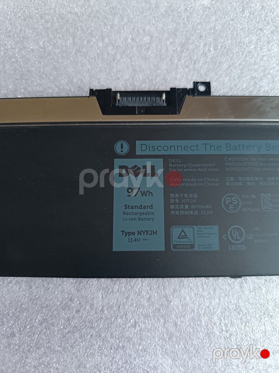 Dell Nyfjh tipli 97Wh/11.4V batareyası — Kompüterlər və noutbuklar, Bakı (2)