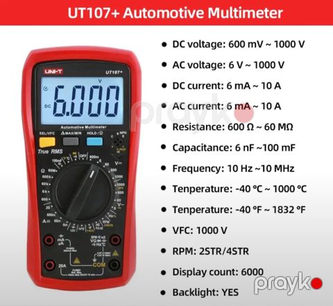 Multimetr Unı-t UT107 — Bakı