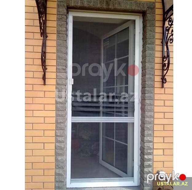 Plastik qapı və pəncərə setkası — Pəncərələr, qapılar, balkonlar, Bakı (7)
