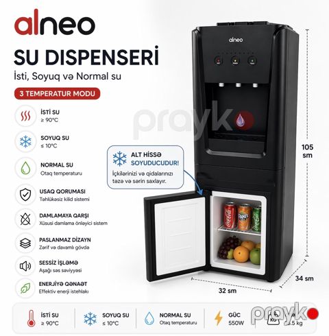 Su dispenseri Alneo, 105х34х32 sm — Bakı