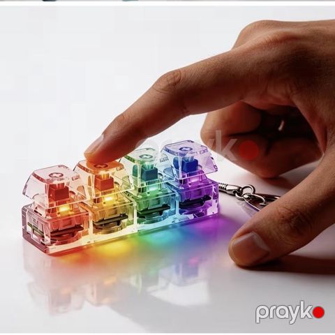 Brelok Antistress işıqlı mini klaviatura, plastik, rəngbərəng — Bakı