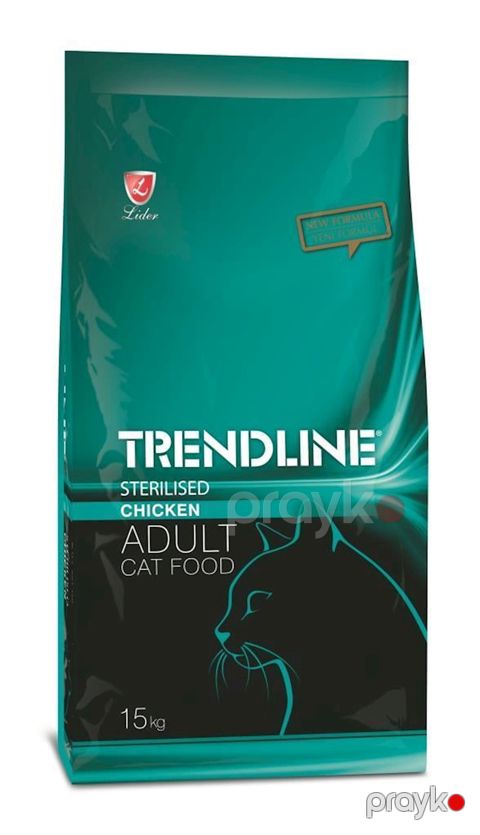 Qısırlaşdırılmış pişiklər üçün quru yem Trendline Sterilised, toyuq əti ilə, 15 kq — Bakı