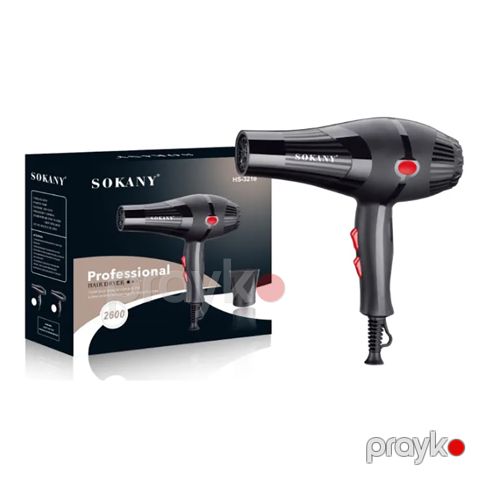 Sokany HS-3210 İonik Saç Qurutma Feni – 3 Sürət Ayarlı, Güclü və Portativ — Bakı