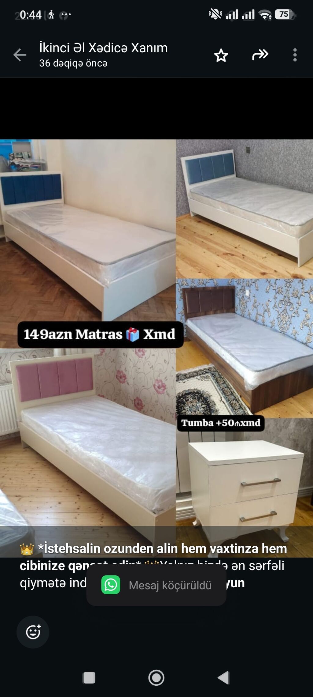 İstehsalin ozunden alin hem vaxtinza hem cibinize qənaət edin — Yataqlar, Bakı