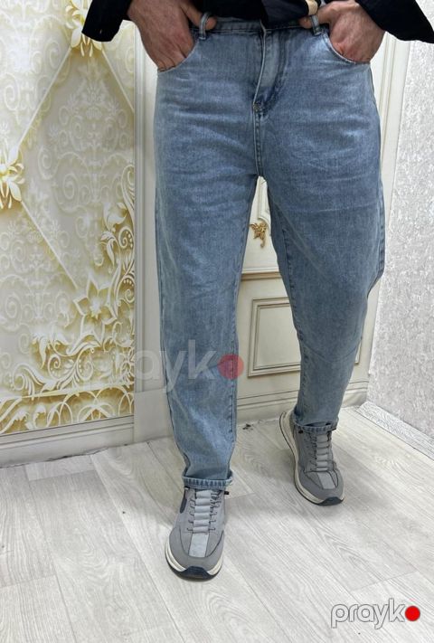 Kişilər üçün boyfrend cins 2125429, mavi, pambıq, ölçü 29 — Bakı