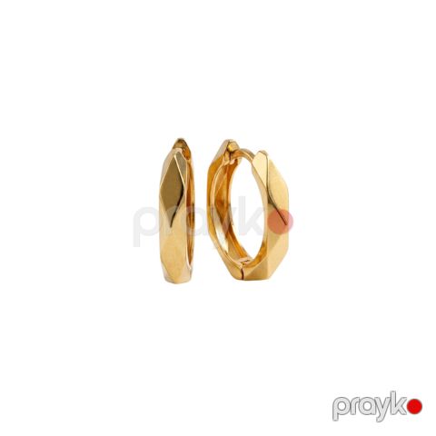 Kiçik sırğa 10261 qadınlar üçün, polad, qızılı, 20 mm — Bakı