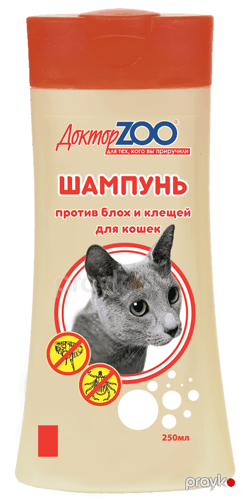 Şampun Доктор Zoo pişik balaları üçün bitlərə qarşı 250 ml — Bakı
