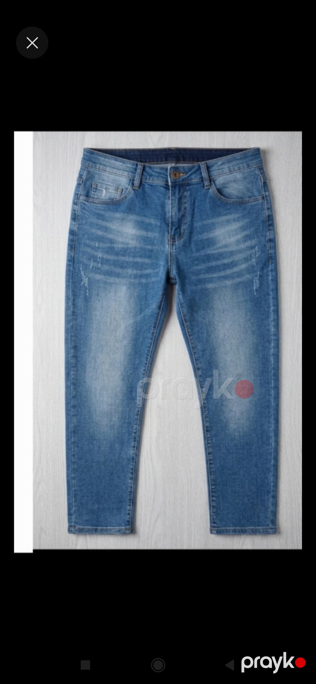 Məhsul: Mavi jeans şalvar - Ölçü: S (etiketdə qeyd olunub) - Model — Uşaq geyimi, Bakı (2)
