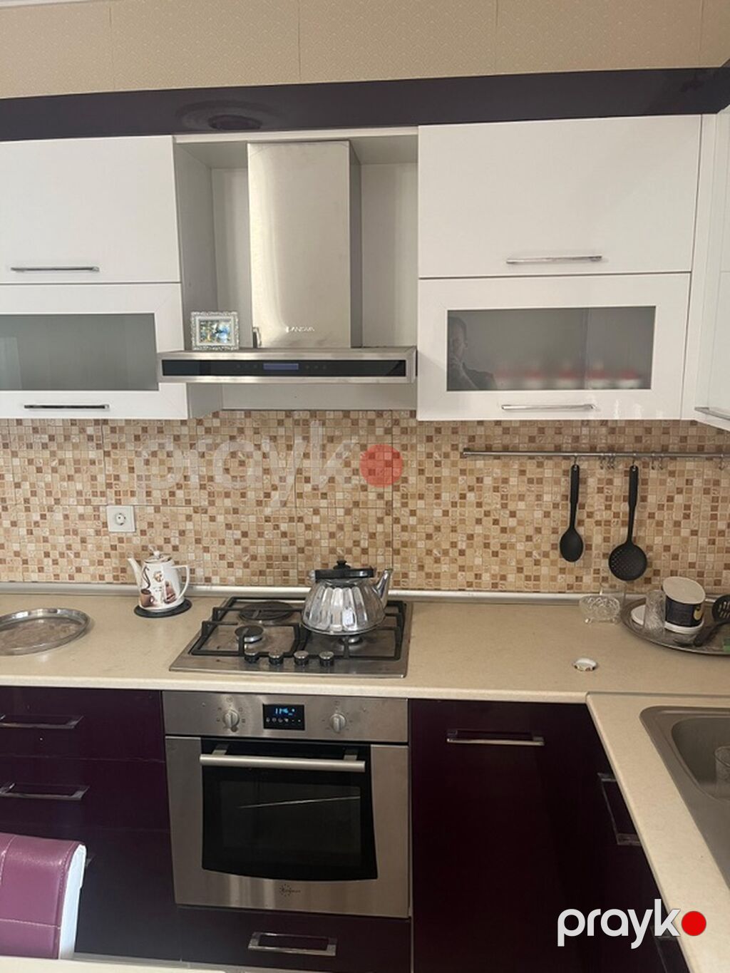 Mətbəx mebeli dəsti – L formalı, müasir dizayn. Ölçüsü 3.8x1.2 — Mətbəx mobilyası, Masazır (2)