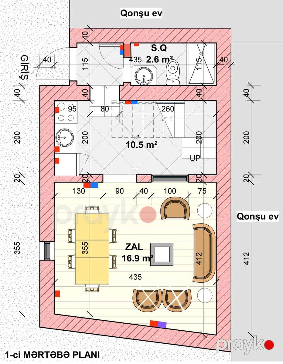 Satılır 2 otaqlı həyət evi/bağ evi 70 m² — Ev, villa, Bakı (2)