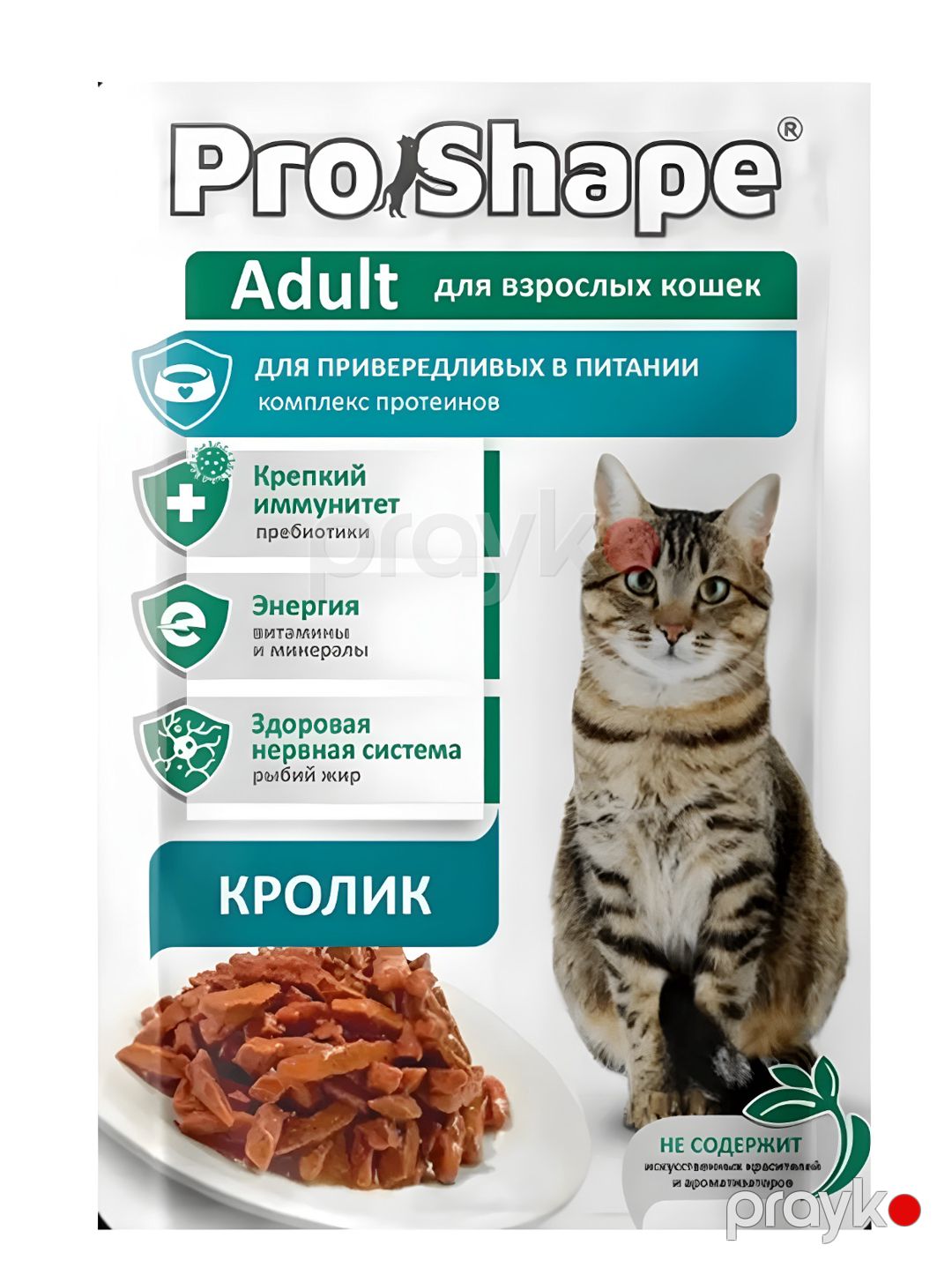 Nəm yem pişiklər üçün ProShape Adult, sousda dovşan əti ilə, 75 q — Mallar, Bakı
