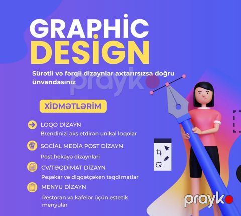 Qrafik dizayner işi axtarıram — Bakı