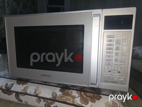 Mikrodalğalı soba Samsung, Ayrıca dayanan, Mikrodalğalar ilə, rəng - Gümüşü, İşlənmiş — Bakı