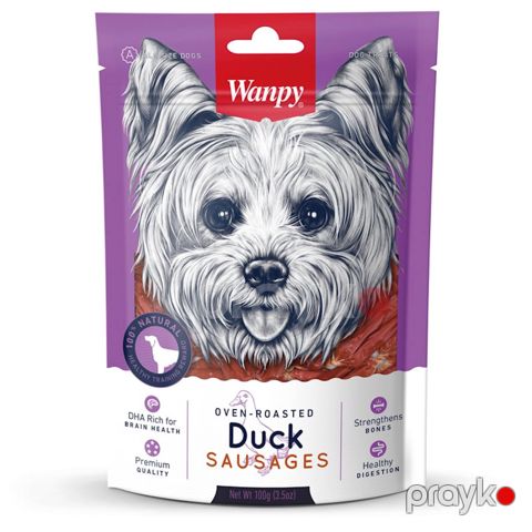 İtlər üçün məzə Wanpy Duck Jerky & Rawhide Wraps, ördək əti ilə, 100 q — Bakı