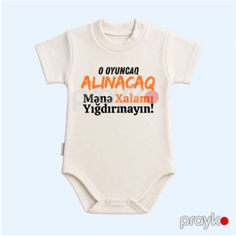 Bodi Mənə Xalamı yığdırmayın, ağ, pambıq, ölçü 3-6 ay — Bakı