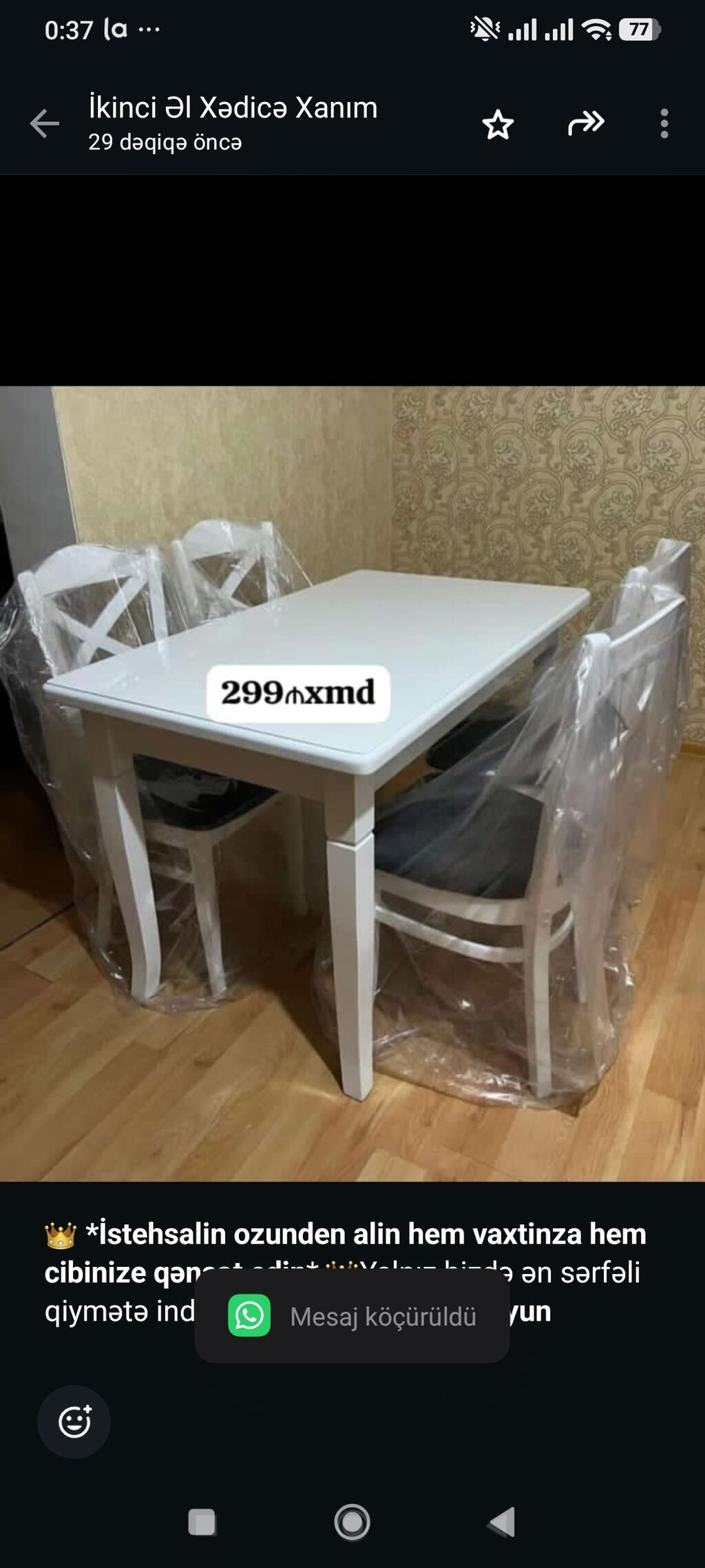 İstehsalin ozunden alin hem vaxtinza hem cibinize qənaət edin — Masalar və stullar, Bakı (2)