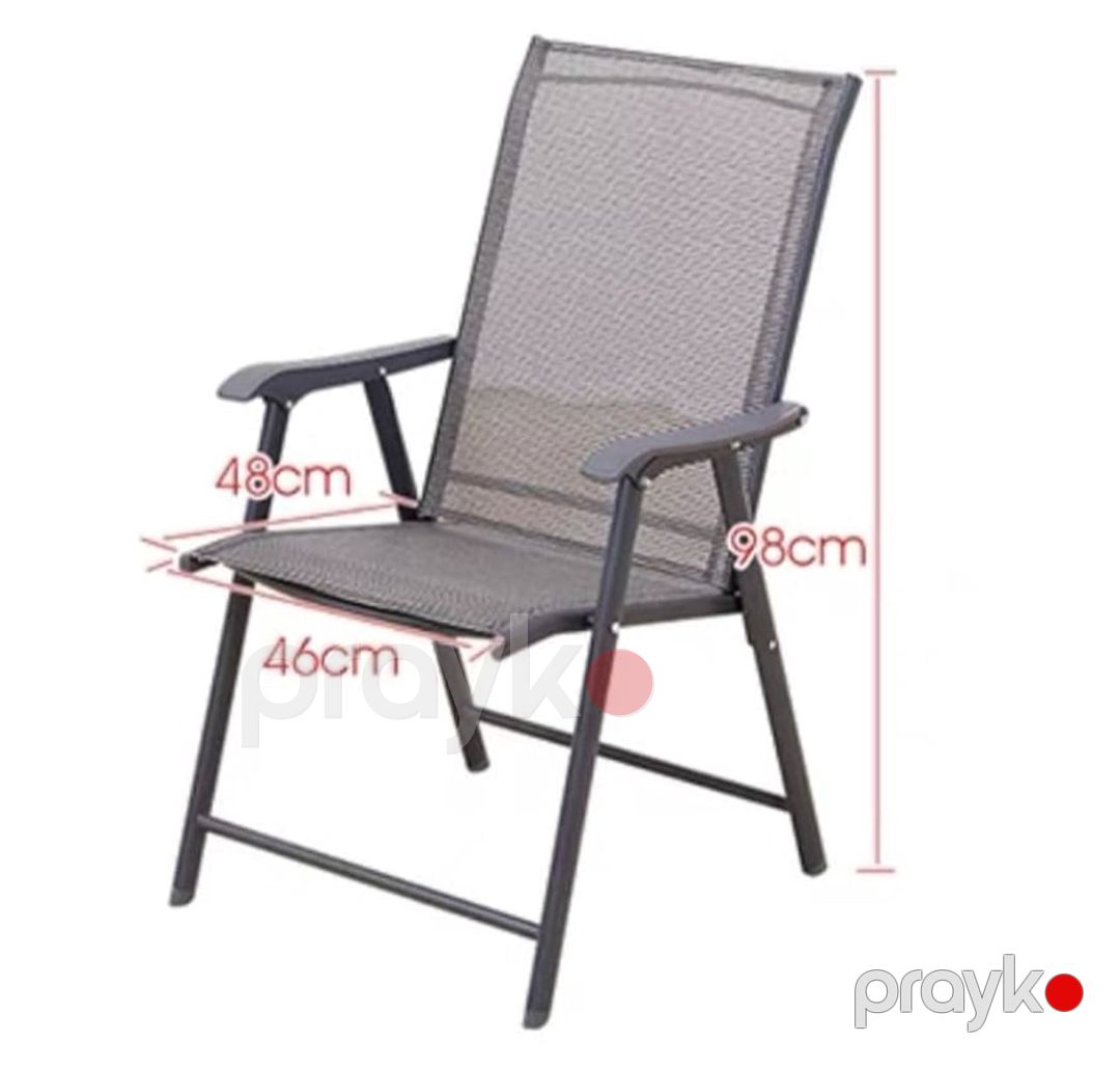 Bağ stulu, metal/parça, qara, 46x48x98 sm — Mallar, Bakı (2)