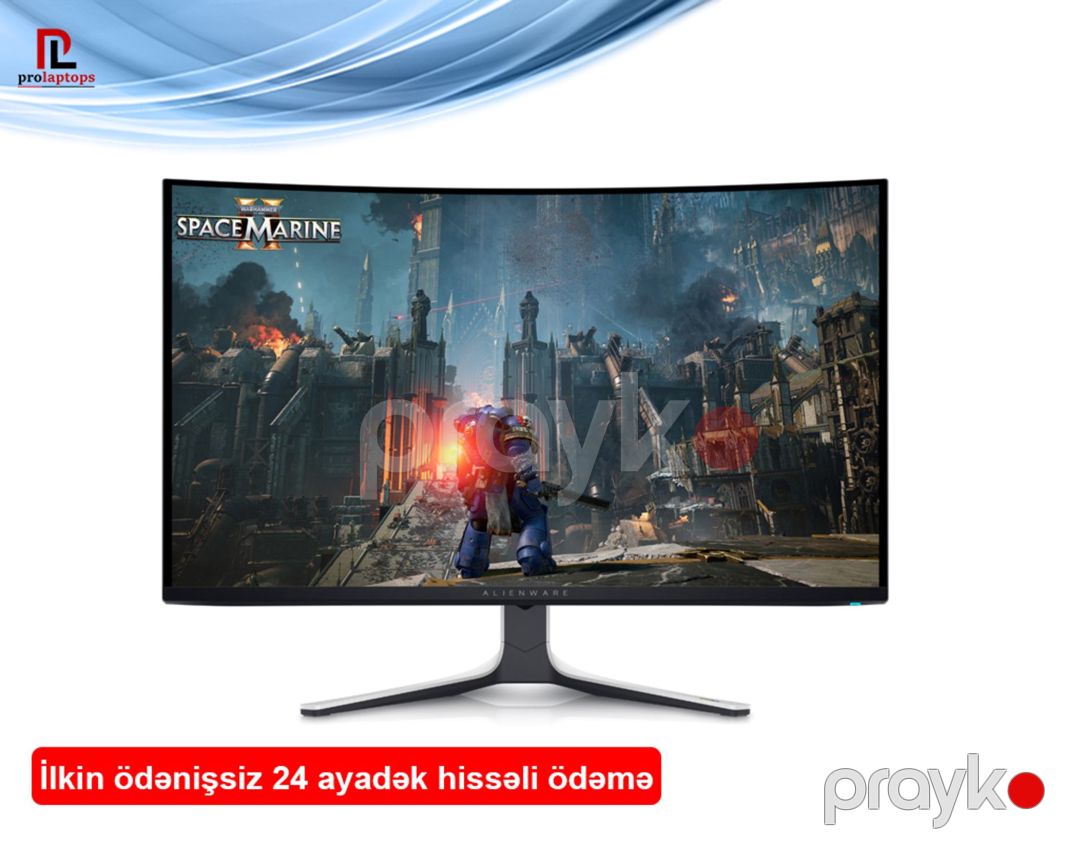 Curved Dell Alienware 32 4K Qd-oled Gaming Monitor - AW3225QF 210-BLLV — Kompüterlər və noutbuklar, Bakı (2)