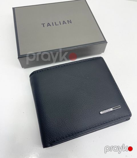 Pulqabı kişilər üçün Tailian, süni dəri, qara, 9.2 x 11 sm — Bakı