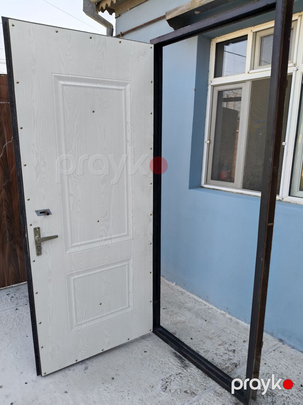 Dəmir seyf kapı Eni-98 Hündürlüyü-2.25sm Çərçivə şvellerdən yığılıb və — Pəncərələr, qapılar, balkonlar, Saray (2)