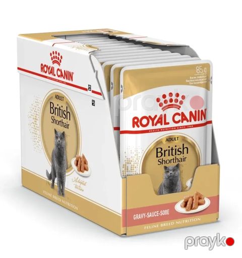 Pişiklər üçün nəm yemRoyal Canin British Shorthair, 85 q
