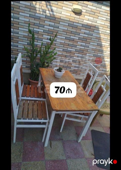Bağ/balkon üçün masa-stul dəsti - Komplekt: 1 düzbucaqlı masa + 4 — Digah