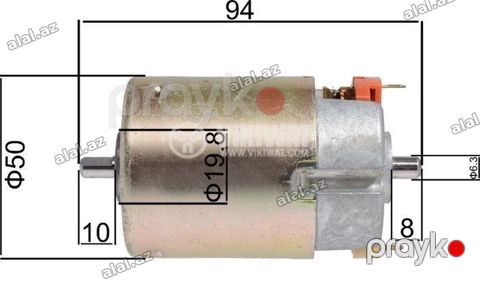 Kateqoriya: Motorlar Reduktorsuz DC Motor Məhsul: Johnson HC 970 — Bakı