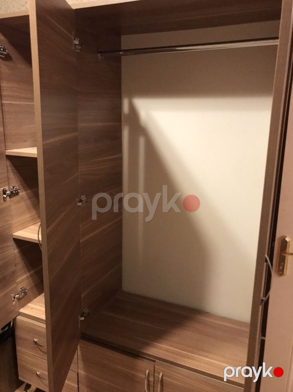 Üç qapılı paltar şkafı - Material: ağac teksturalı laminat (isti — Şkaflar, Xırdalan (3)