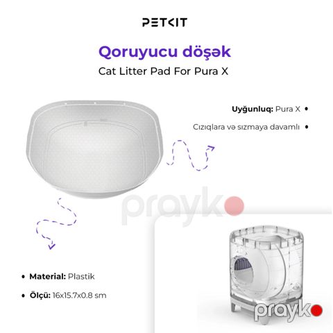 Pişiklər üçün tualet altı xalça Petkit Pura X, 52x48x1 sm — Bakı