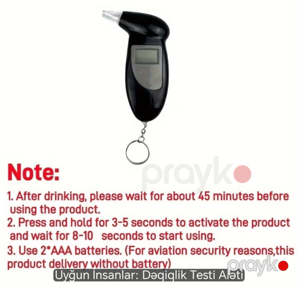 Portativ Alkoqol Testeri (Breathalyzer) - Rəqəmsal LCD ekran — Digər, Bakı (7)