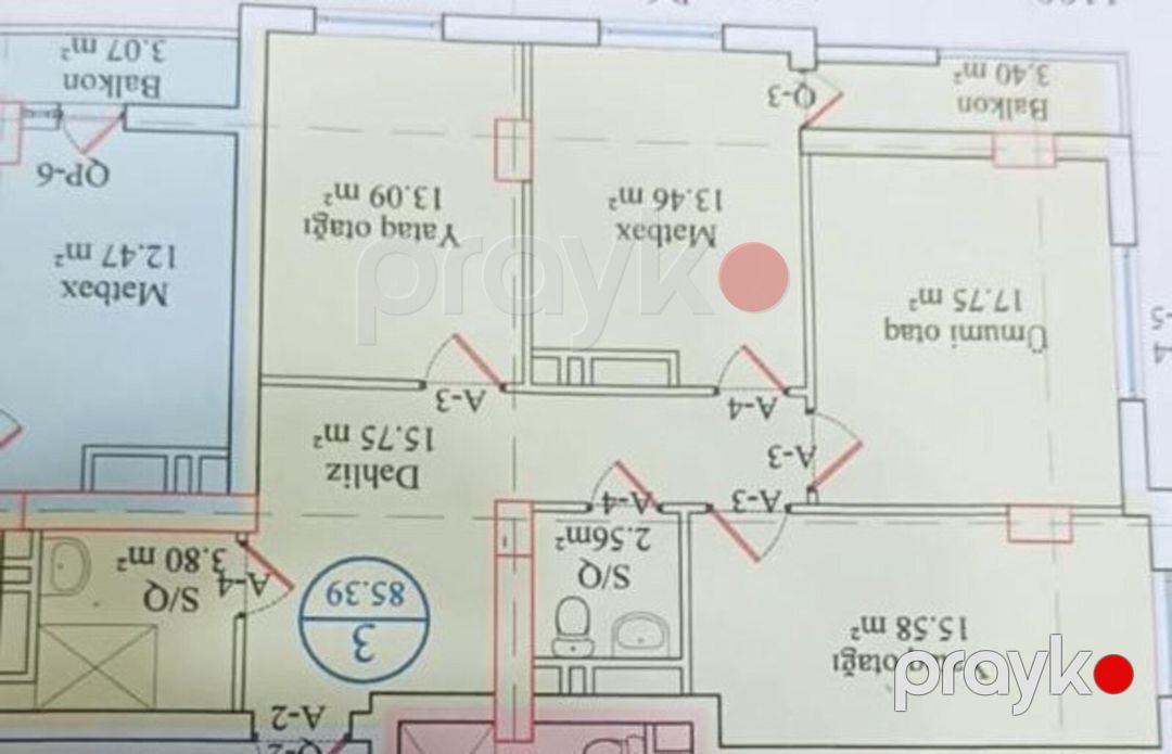 Satılır 3 otaqlı yeni tikili 86 m² — Mənzil, Bakı (7)