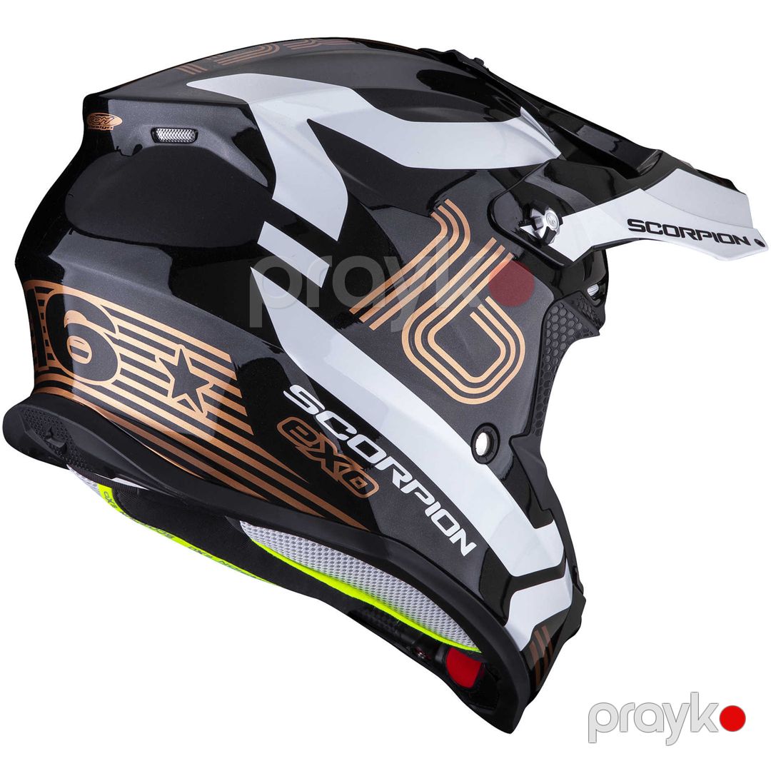 Motosiklet dəbilqəsi Scorpion VX-16 Evo Air Tub Metal, qara/ağ, ölçü L — Mallar, Bakı (2)