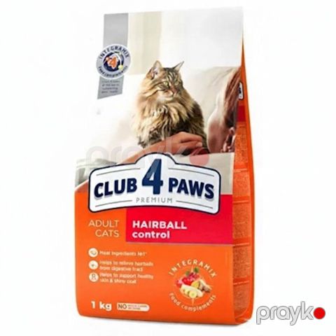 Quru yem Club 4 Paws Hairball Control yetkin pişiklər üçün 1 kq çəki ilə — Bakı