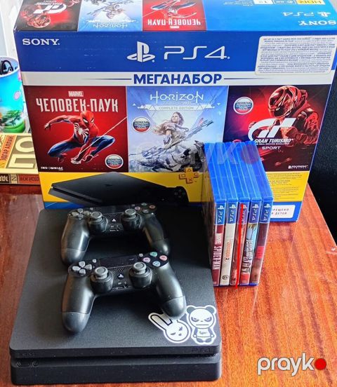 Satılır PlayStation 4 slim 1 tb, iki joystick biri driftli, 3 — Bakı