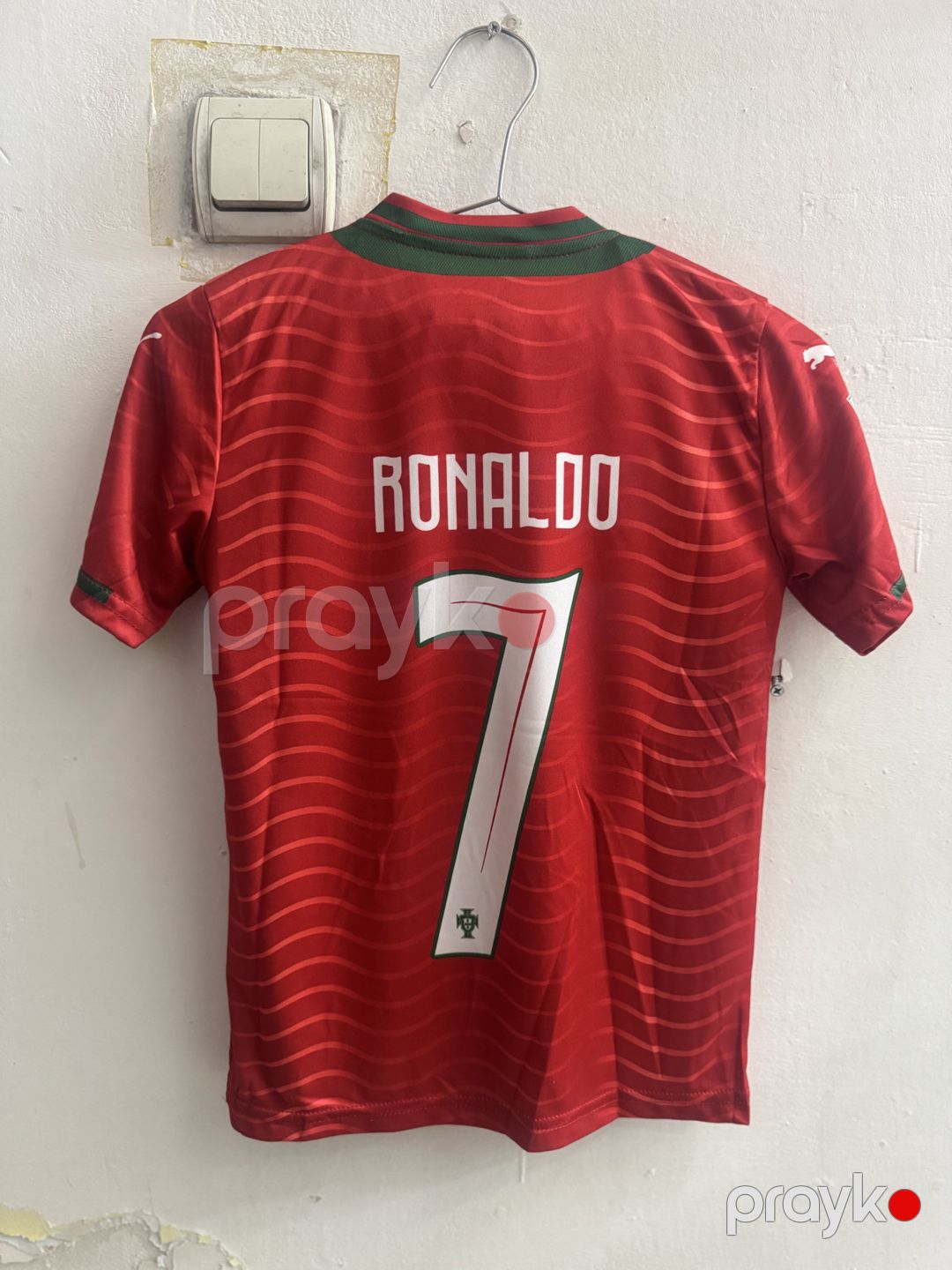 Futbolka uniseks Ronaldo, qırmızı, tekstil, ölçü 140 — Mallar, Bakı (2)