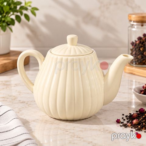 Çaydan No brand, Dəmləmə çaydanı, 1000 ml, Keramika, Krem — Bakı