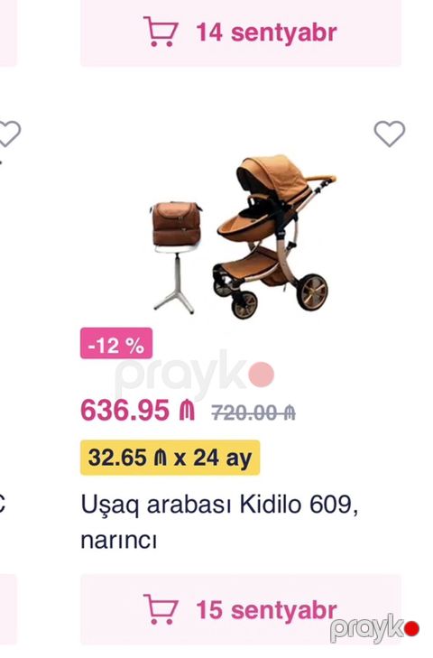 Uşaq arabası Kidilo 609, narıncı - Rəng: narıncı/qarışıq qara — Digah