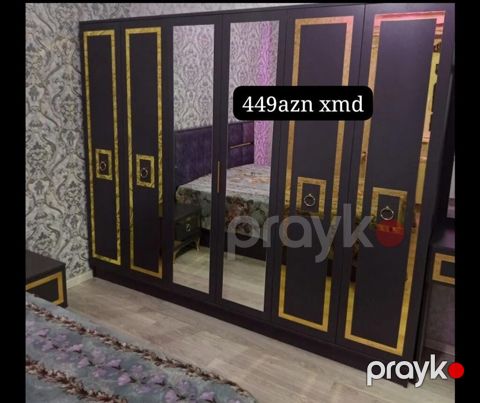 Yataq otağı üçün iri həcmli qarderob dolabları - Model: 6 qapılı — Bakı