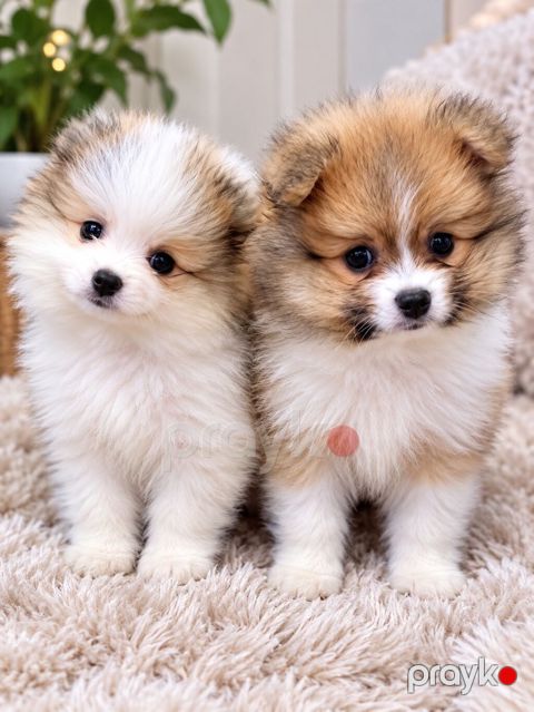 Pomeranian Spitz balaları – iki ədəd, eyni bala yuvasından — Digah