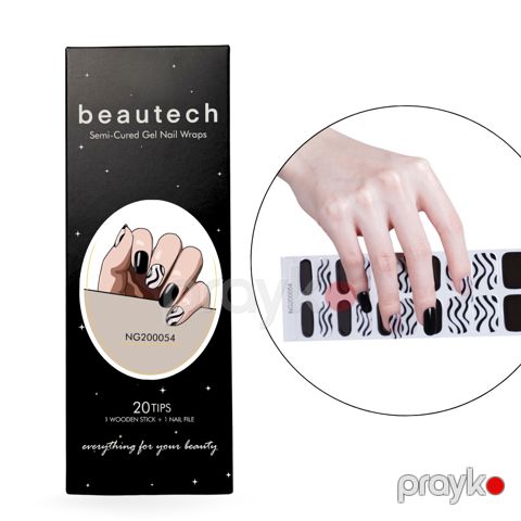Taxma dırnaq yapışqan-gel NG200054 Beautech Gel Nail Wraps 20 Tips — Bakı