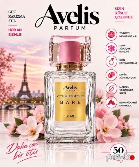 Avelis Parfum Bare ətir suyu qadınlar üçün, 50 ml — Bakı