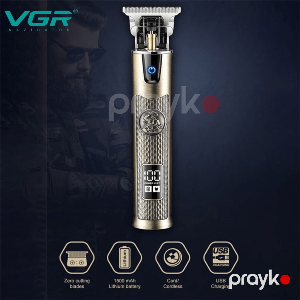Trimmer VGR 983 - 1500mAh / 200 Dəqiqə / 2 Sürət 6500-7000RPM — Saç kəsmə maşınları, Bakı (5)