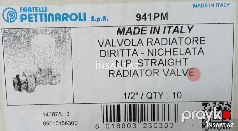 Ventil Radiator Düz Pettinaroli — Digər, Bakı (9)