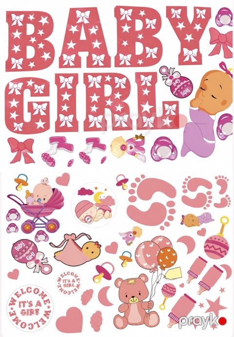 Şənlik aksessuarı Baby Girl, yapışqan — Bakı