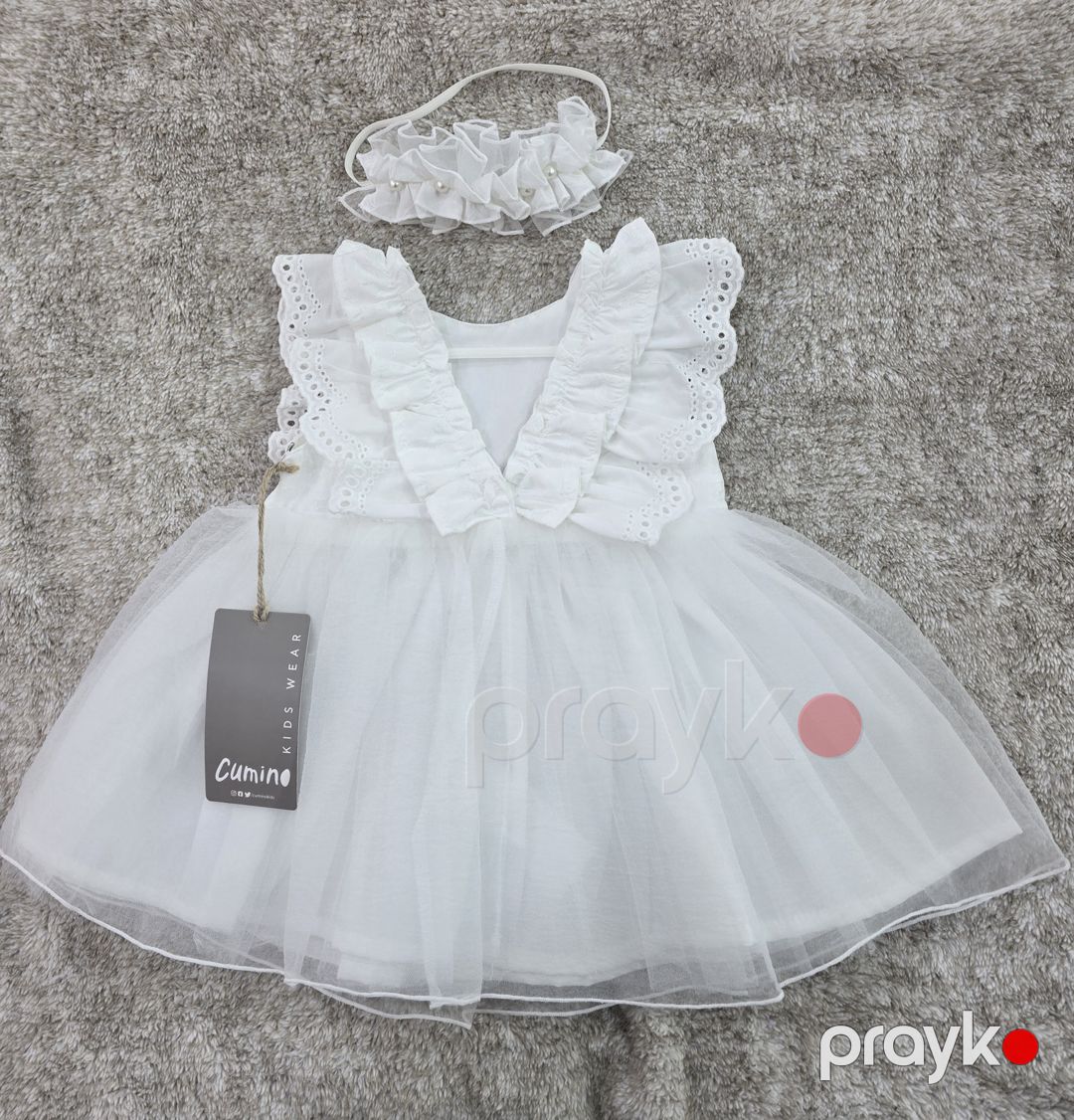 Qızlar üçün don TK-245, ağ, pambıq, 6-9 ay — Mallar, Bakı (3)
