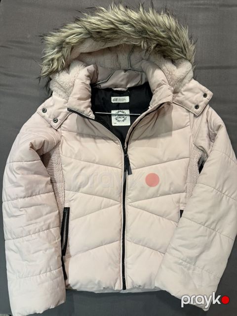 H&M 150sm 11yaş 15azn. uşaq qış gödəkçəsi - Rəng: açıq — Bakı
