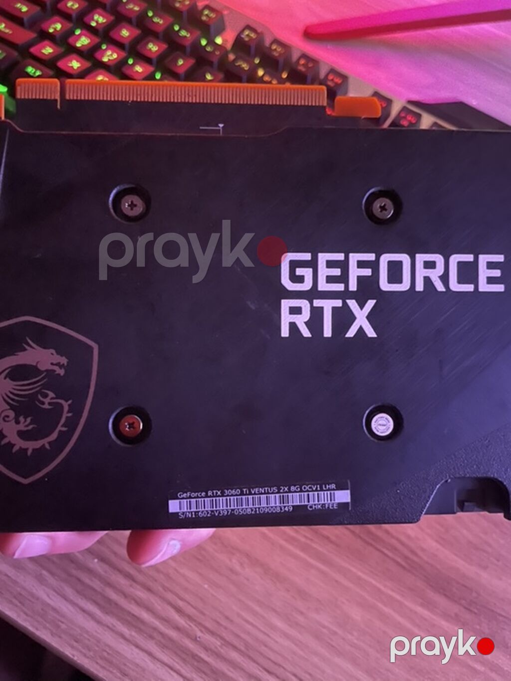 Videokart MSI GeForce RTX 3060 Ti, 8 GB, İşlənmiş — Qrafik kartlar, Bakı (2)